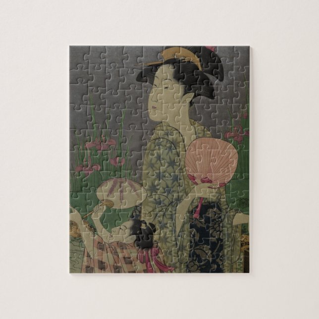 Fireflies, 1793 (colour woodcut) jigsaw puzzle (Vertical)