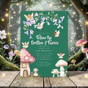 Fireflies and Fairies Enchanted Forest  Invitation