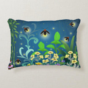 Fireflies decorative cushion