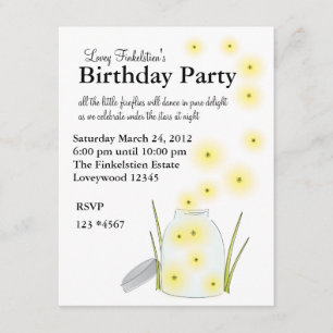 Fireflies Flying Invitation