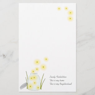 Fireflies Flying Stationery