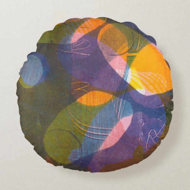 Fireflies I Round Cushion (Front)