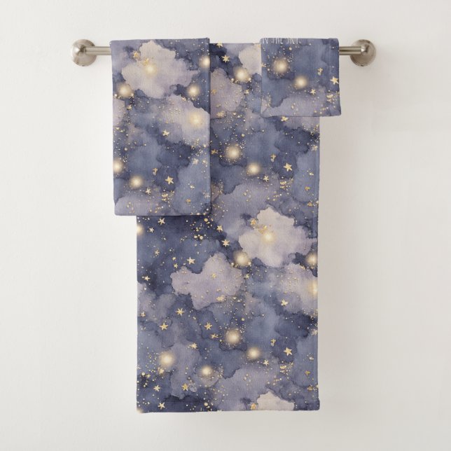 Fireflies in the Sky Stars Bath Towel Set (Insitu)