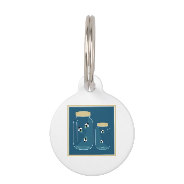 Fireflies Mason Jar Pet Tag (Front)