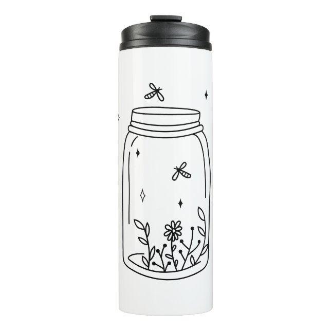 Fireflies Mason Jar Thermal Tumbler  (Front)