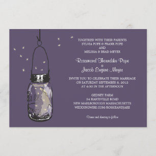 Fireflies & Mason Jar Wedding Invitations