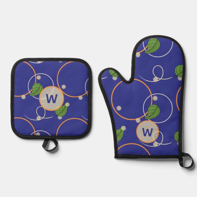 Fireflies Over Water Oven Mitt & Pot Holder Set (Front)