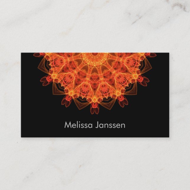 FireFlower -Mandala- Business Card (Front)