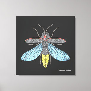 Firefly (black) - Canvas Print