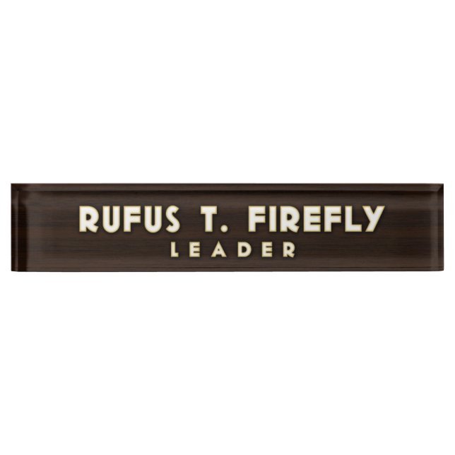 Firefly Desk Nameplate (Front)