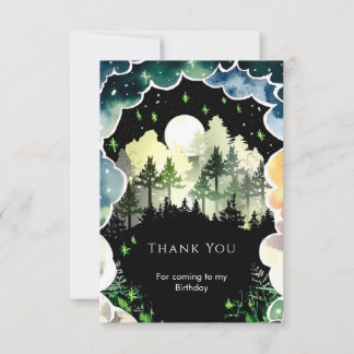 Firefly Forest Woodland Birthday Thank You Card