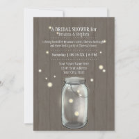 Firefly Mason Jar Rustic Country Couples Shower