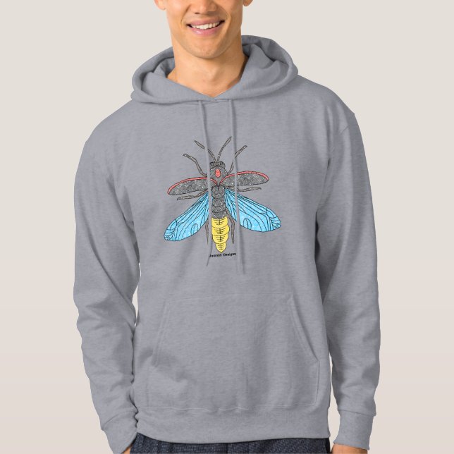 Firefly (vivid) - Men's Hooded Sweatshirt (Front)