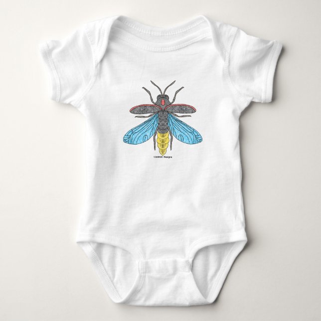 Firefly (white) - Baby Bodysuit (Front)
