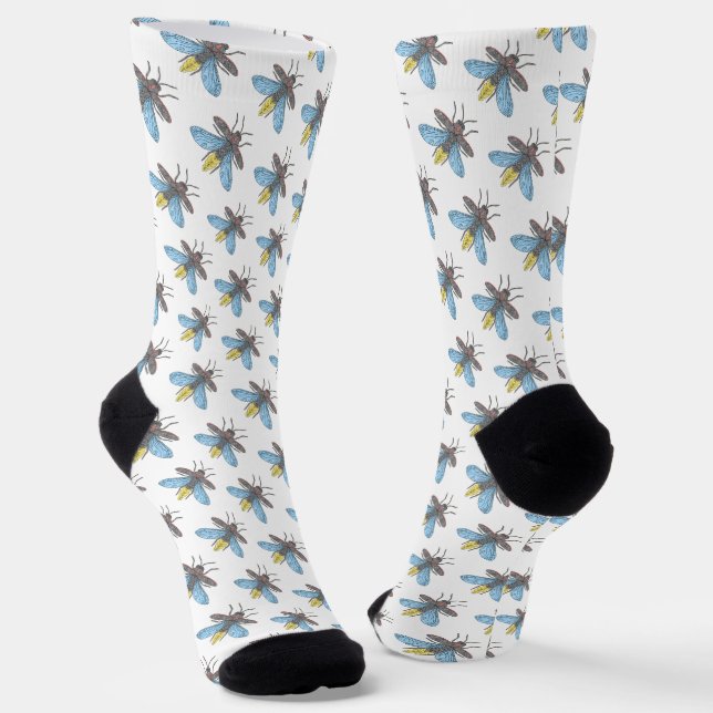 Firefly (white) - Premium Socks (Angled)
