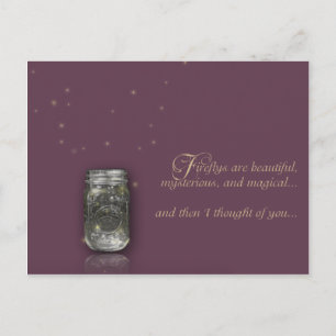 Fireflys on Mauve Postcard