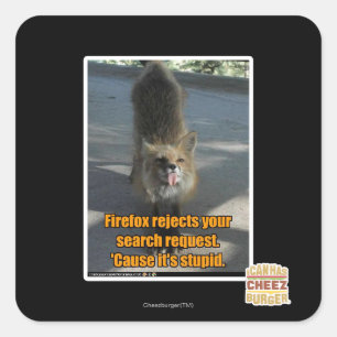 Firefox rejects square sticker