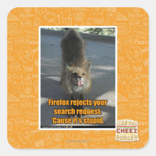 Firefox rejects square sticker
