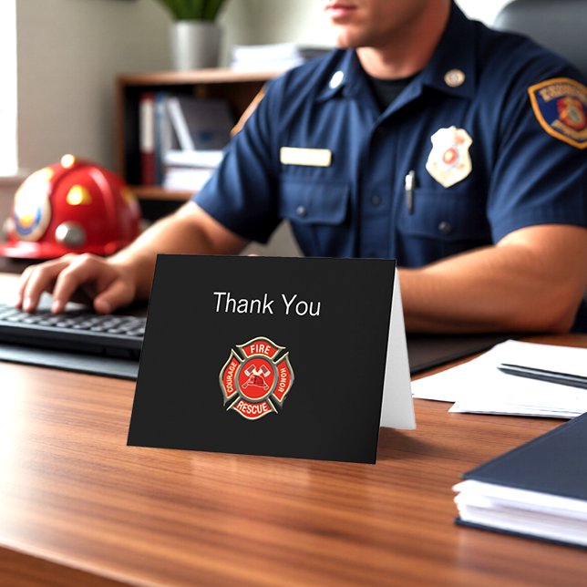Firehouse Firefighter Thank You Cards (Creator Uploaded)