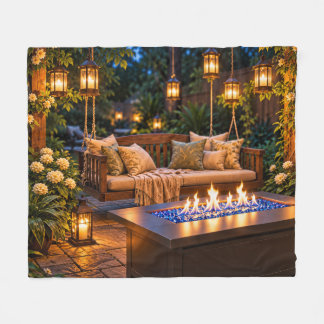 Firelight Garden Fleece Blanket