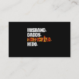 Fireman American Flag Red Line US Firefighter Dad Business Card