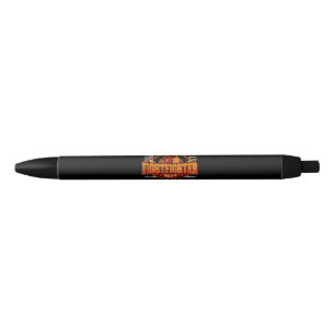 Fireman American Flag Red Line US Firefighter Gift Black Ink Pen