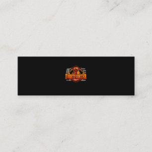 Fireman American Flag Red Line US Firefighter Gift Mini Business Card