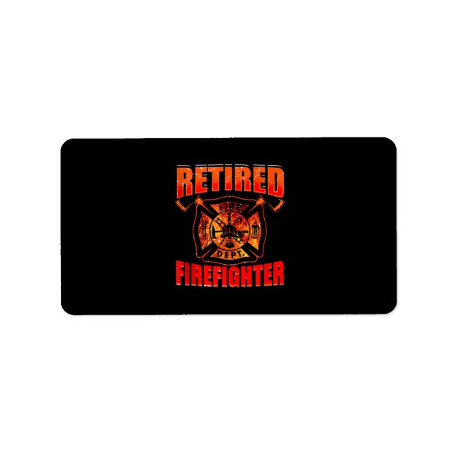 Fireman American Flag Red Line US Firefighter Label (Front)