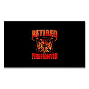 Fireman American Flag Red Line US Firefighter Magnetic Business Card