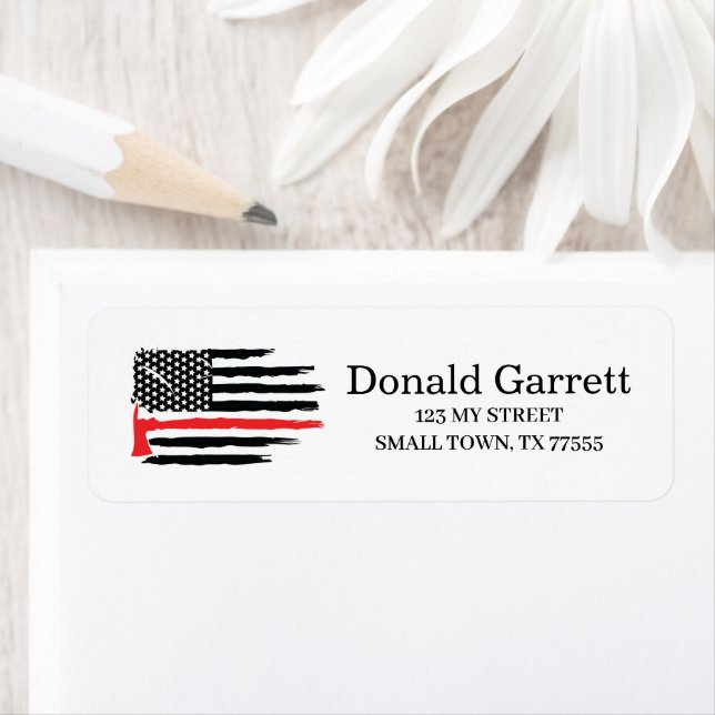 Fireman Axe US Flag First Responder Address (Insitu)