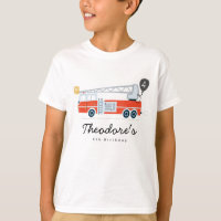 Fireman Birthday Boy Party Outfit Firetruck