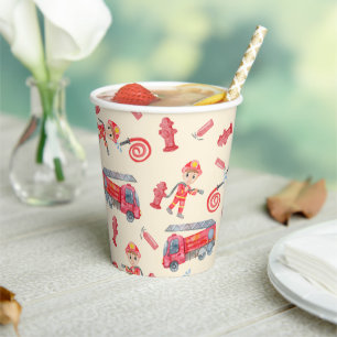 Fireman Birthday Party  Paper Cups