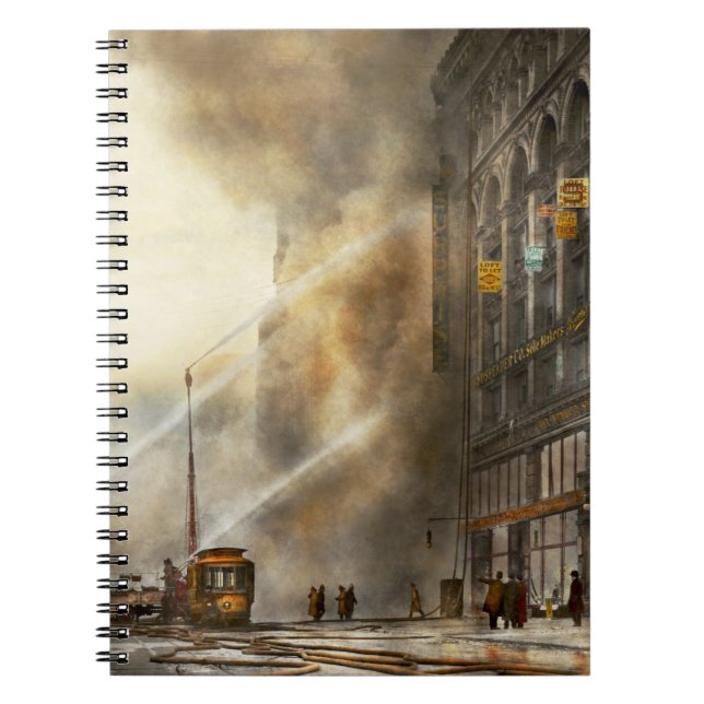 Fireman - Brooklyn NY - Surprise 1909 Spiral Notebook (Front)