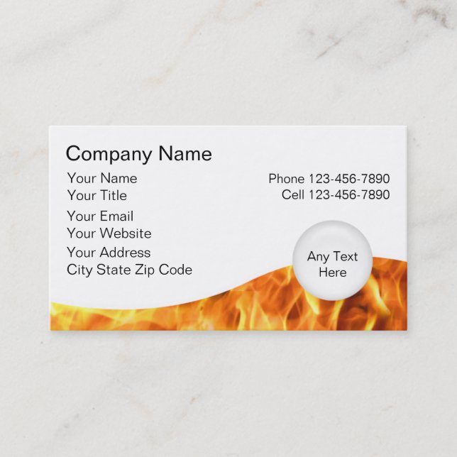 Fireman Business Cards (Front)