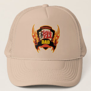 Fireman Dad Fathers Day Gifts Trucker Hat