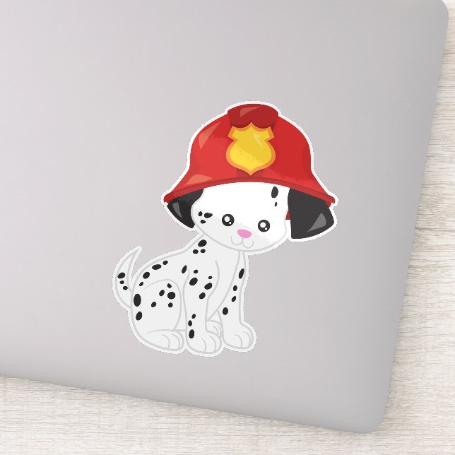 Fireman Dog, Firefighter, Dalmatian, Cute Dog (Detail)