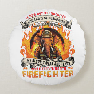 Fireman Elephant Round Cushion