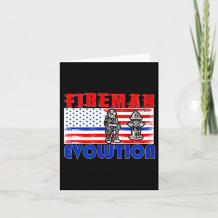 Fireman Evolution Fireman Gift Proud Firefighter Q Card