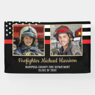 Fireman Fire Academy Graduation Firefighter Photo Banner