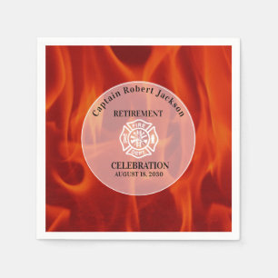 Fireman Fire Badge Firefighter Napkin