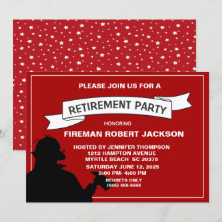Fireman/Fire Chief Retirement Invitation