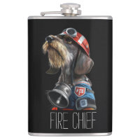 Fireman Fire Chief Wire-Hair Dachshund Dog