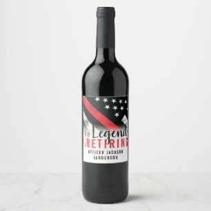 Fireman Fire Department Firefighter Retirement Wine Label