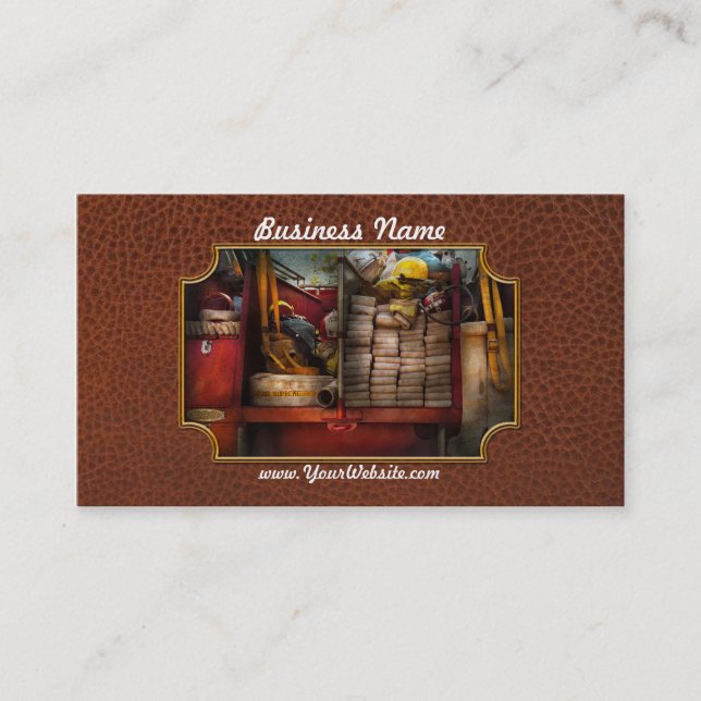 Fireman - Fire equipment Business Card (Front)