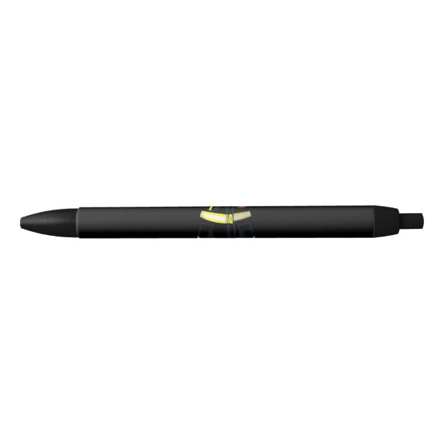 Fireman Firefighter Costume Halloween Black Ink Pen (Front)