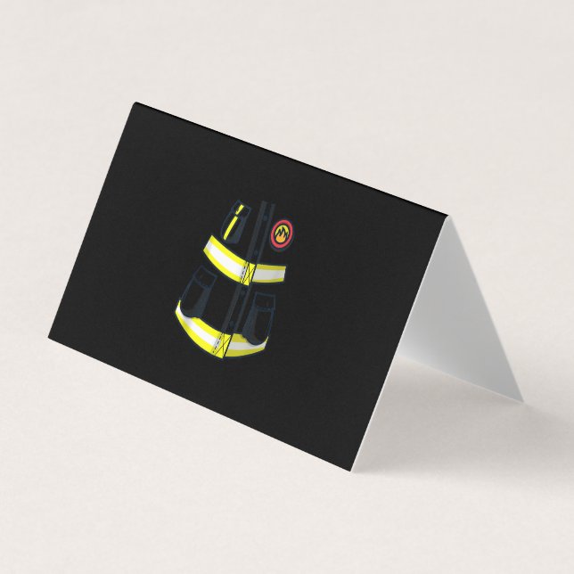 Fireman Firefighter Costume Halloween Business Card (Front)