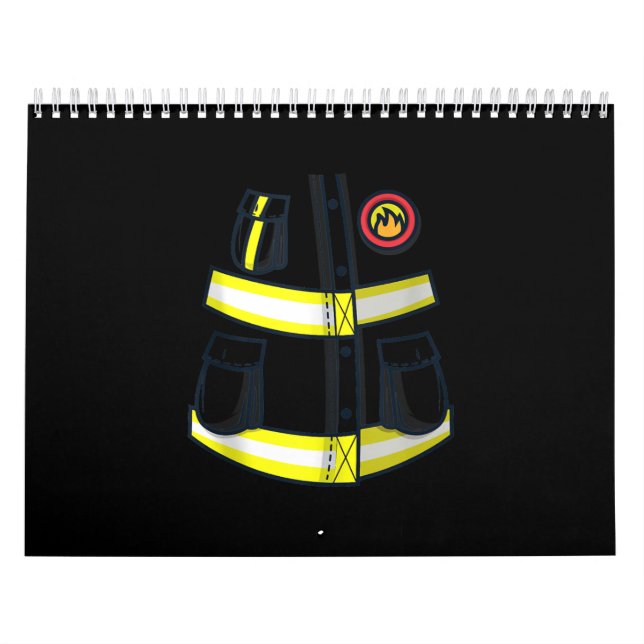 Fireman Firefighter Costume Halloween Calendar (Cover)