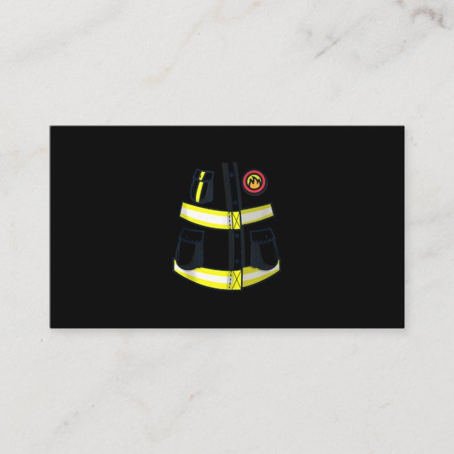 Fireman Firefighter Costume Halloween Loyalty Card (Front)