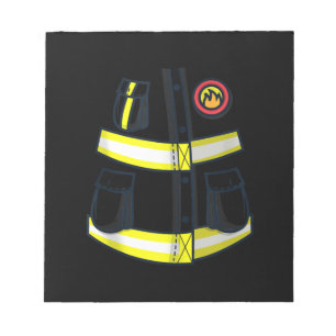 Fireman Firefighter Costume Halloween Notepad