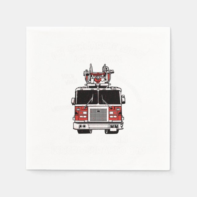 Fireman Firefighting Firetruck Firefighter Gift Napkin (Front)